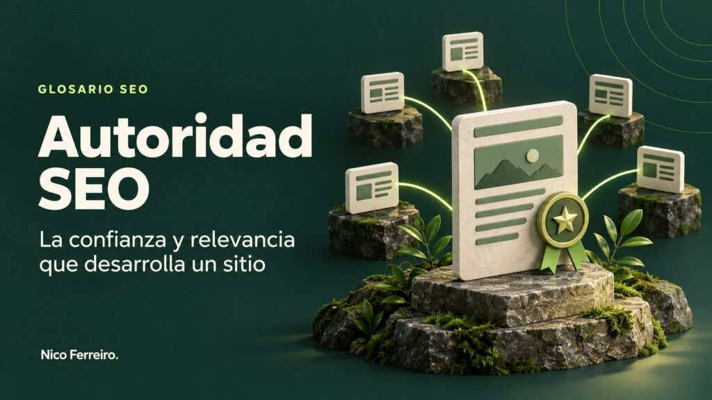 Ilustración del concepto SEO «Autoridad SEO»: La confianza y relevancia que desarrolla un sitio.