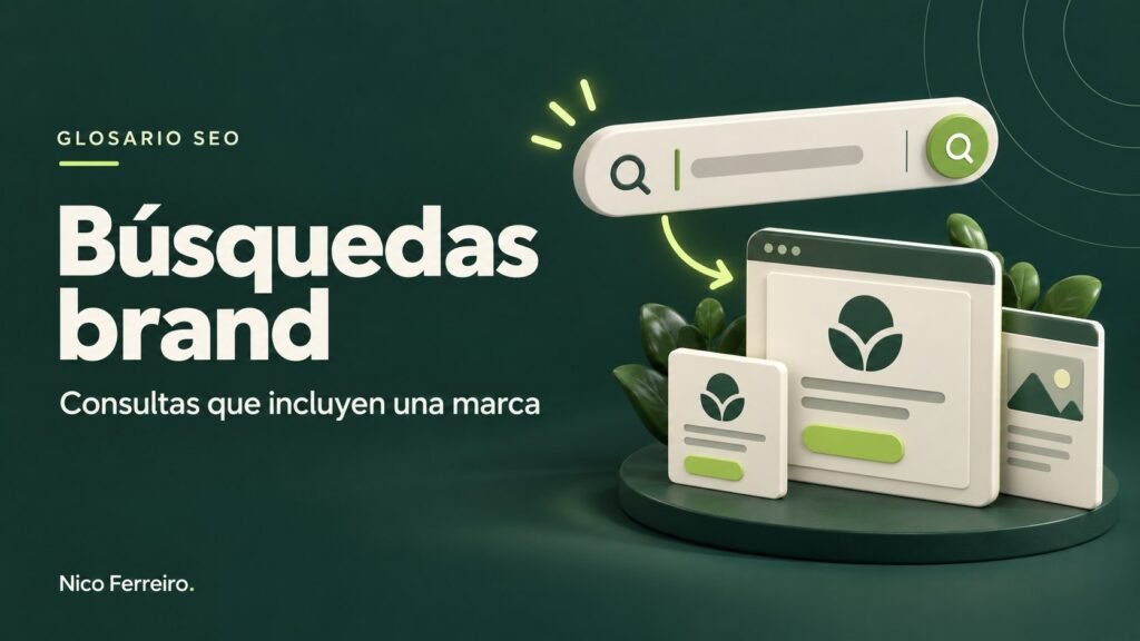 Ilustración del concepto SEO «Búsquedas brand»: Consultas que incluyen una marca.