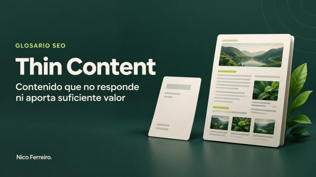 Ilustración del concepto SEO «Thin Content»: Contenido que no responde ni aporta suficiente valor.